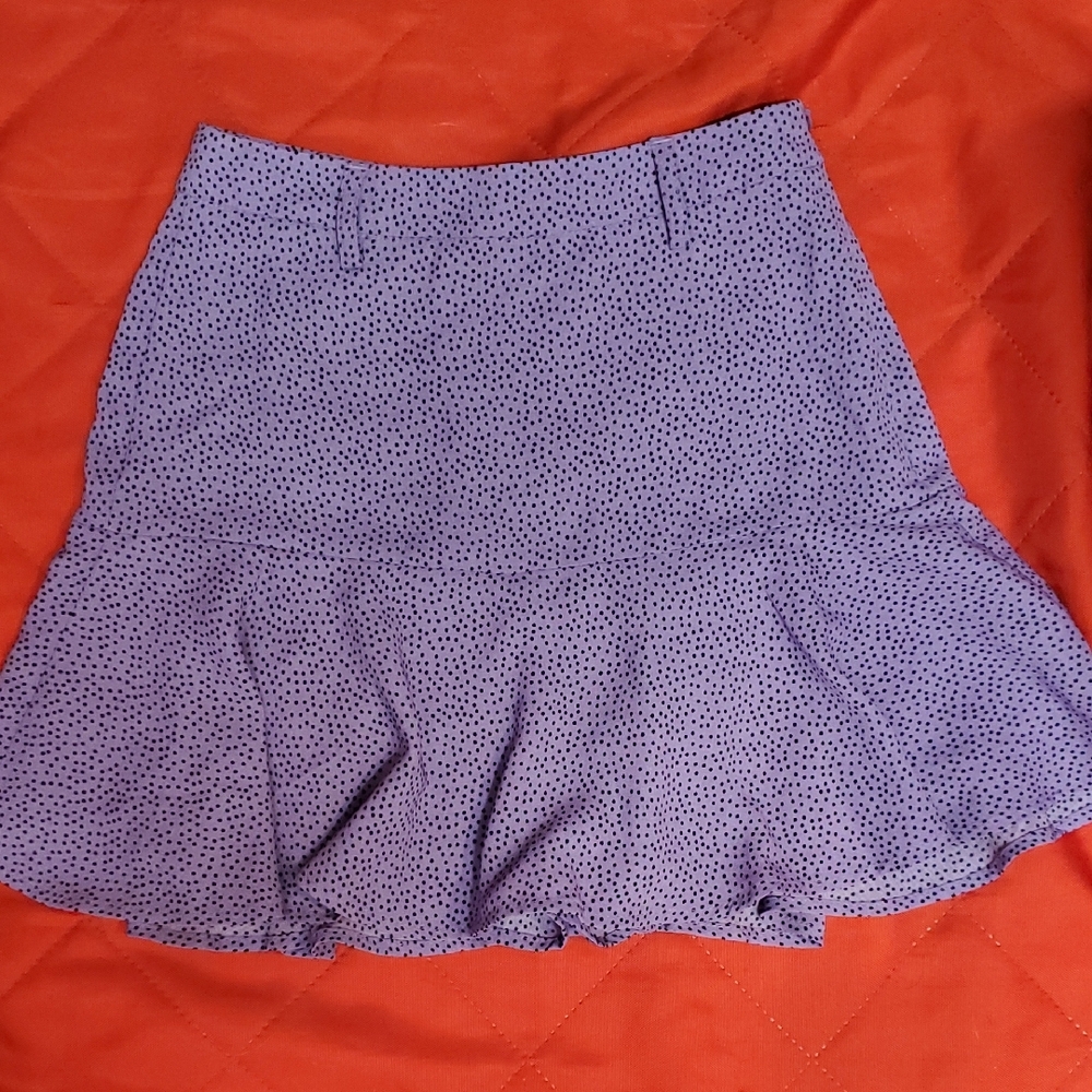 Ruffled Purple Mini Skirt for Casual Wear